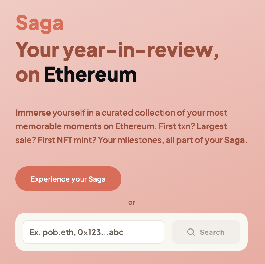Connect your wallet to get started. Experience Your Saga