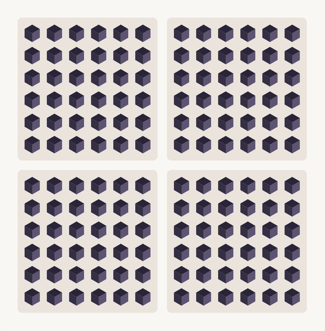 We group isometric cubes into neighborhoods